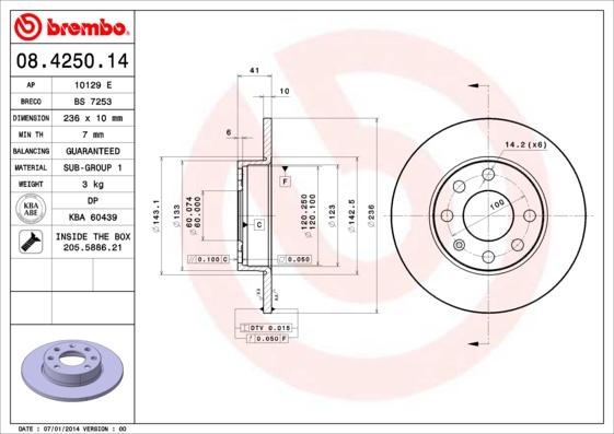 Breco BS 7253 - Disc frana aaoparts.ro