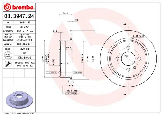 Breco BS 7271 - Disc frana aaoparts.ro