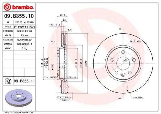 Breco BV 8930 - Disc frana aaoparts.ro