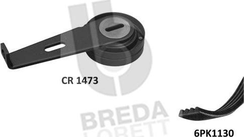 Breda Lorett KCA0004 - Set curea transmisie cu caneluri aaoparts.ro