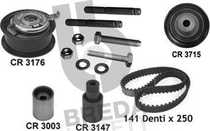 Breda Lorett KCD0598 - Set curea de distributie aaoparts.ro