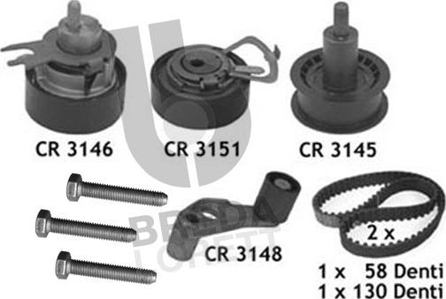 Breda Lorett KCD0289 - Set curea de distributie aaoparts.ro
