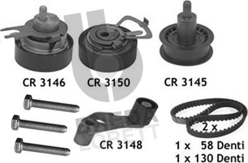 Breda Lorett KCD0288 - Set curea de distributie aaoparts.ro