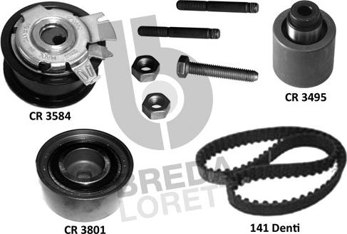 Breda Lorett KCD0732 - Set curea de distributie aaoparts.ro