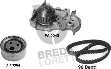 Breda Lorett KPA0371B - Set pompa apa + curea dintata aaoparts.ro