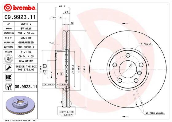 Brembo 09.9923.11 - Disc frana aaoparts.ro