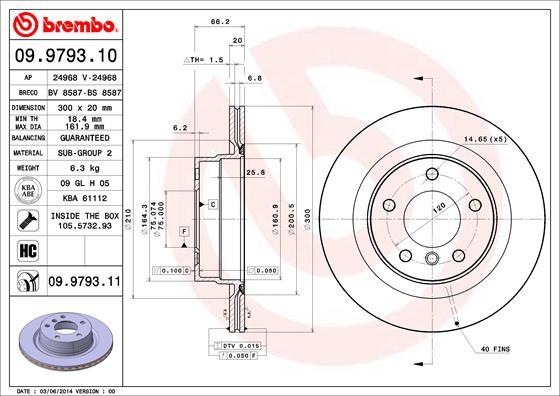 Brembo 09.9793.11 - Disc frana aaoparts.ro