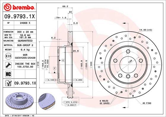 Brembo 09.9793.1X - Disc frana aaoparts.ro