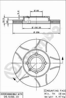 Brembo 09.5166.75 - Disc frana aaoparts.ro