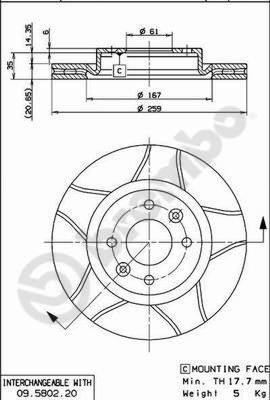 Brembo 09.5802.76 - Disc frana aaoparts.ro