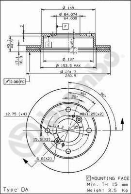 Brembo 09.6741.10 - Disc frana aaoparts.ro