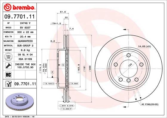 Brembo 09.7701.11 - Disc frana aaoparts.ro