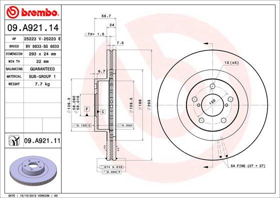 Brembo 09.A921.11 - Disc frana aaoparts.ro