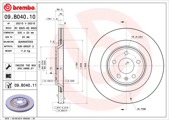 Brembo 09.B040.11 - Disc frana aaoparts.ro