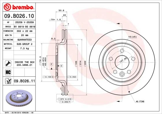 Brembo 09.B026.11 - Disc frana aaoparts.ro