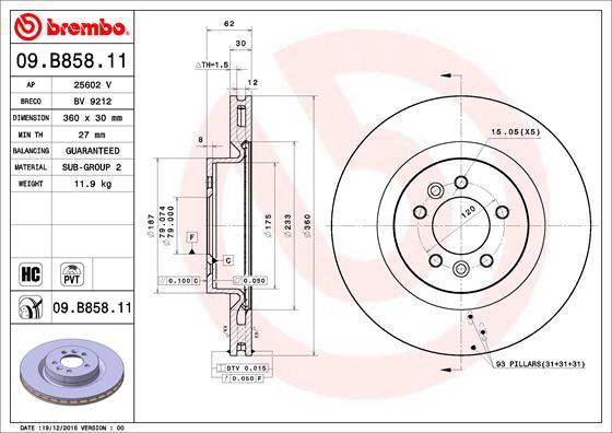 Brembo 09.B858.11 - Disc frana aaoparts.ro