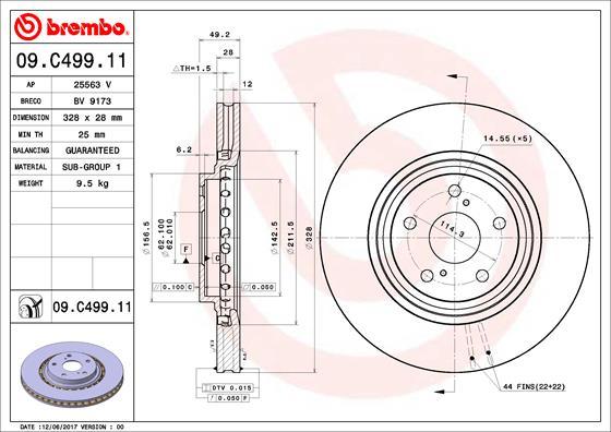 Brembo 09.C499.11 - Disc frana aaoparts.ro