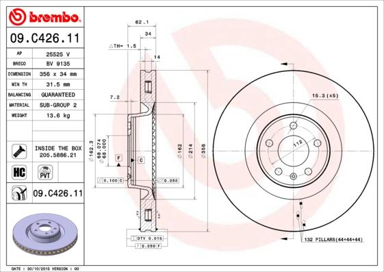 Brembo 09.C426.11 - Disc frana aaoparts.ro