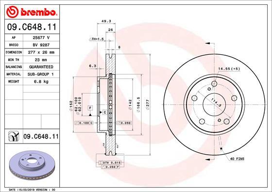 Brembo 09.C648.11 - Disc frana aaoparts.ro