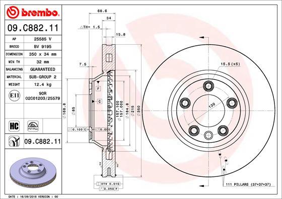 Brembo 09.C882.11 - Disc frana aaoparts.ro