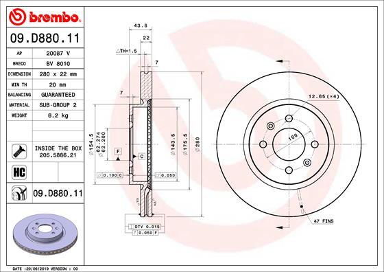 Brembo 09.D880.11 - Disc frana aaoparts.ro