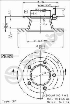 Brembo 08.5181.10 - Disc frana aaoparts.ro