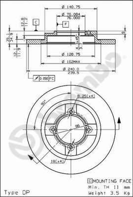Brembo 08.3082.10 - Disc frana aaoparts.ro