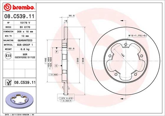 Brembo 08.C539.11 - Disc frana aaoparts.ro