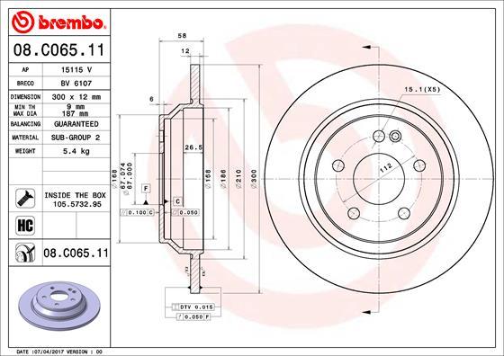 Brembo 08.C065.11 - Disc frana aaoparts.ro