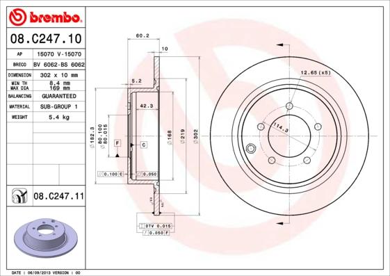 Brembo 08.C247.11 - Disc frana aaoparts.ro