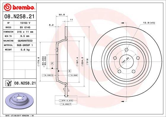 Brembo 08.N258.21 - Disc frana aaoparts.ro