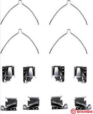 Brembo A 02 308 - Set accesorii, placute frana aaoparts.ro