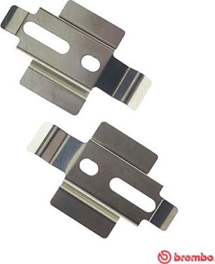 Brembo A 02 250 - Set accesorii, placute frana aaoparts.ro