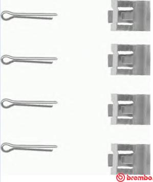 Brembo A 02 251 - Set accesorii, placute frana aaoparts.ro