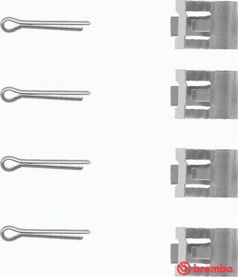 Brembo A 02 252 - Set accesorii, placute frana aaoparts.ro