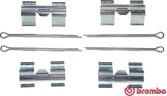 Brembo A 02 257 - Set accesorii, placute frana aaoparts.ro