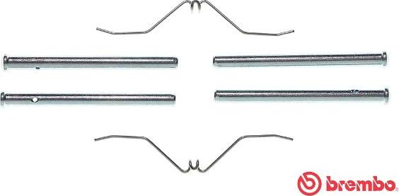 Brembo A 02 264 - Set accesorii, placute frana aaoparts.ro