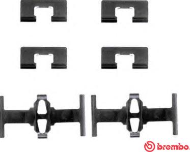 Brembo A 02 261 - Set accesorii, placute frana aaoparts.ro