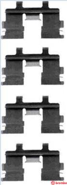 Brembo A 02 286 - Set accesorii, placute frana aaoparts.ro