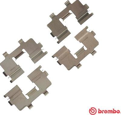 Brembo A 02 287 - Set accesorii, placute frana aaoparts.ro
