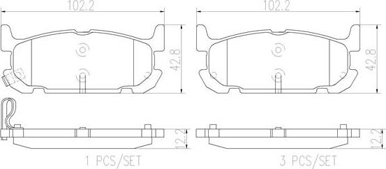 Brembo P49031N - Set placute frana,frana disc aaoparts.ro