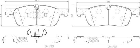 Brembo P44026N - Set placute frana,frana disc aaoparts.ro