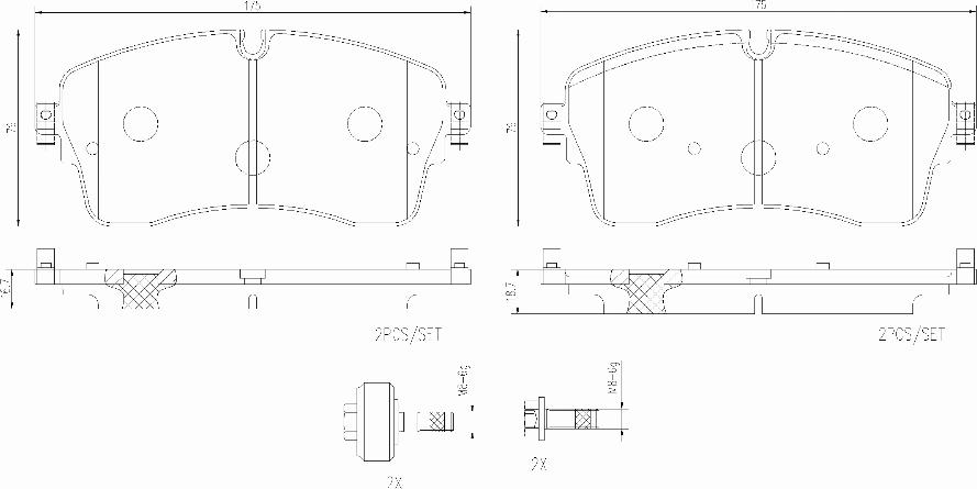 Brembo P44028N - Set placute frana,frana disc aaoparts.ro