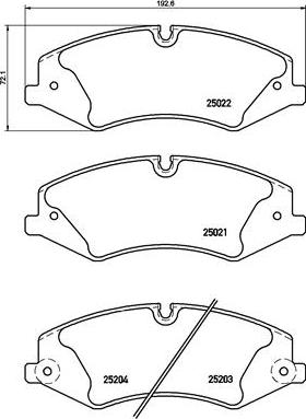 Brembo P 44 022 - Set placute frana,frana disc aaoparts.ro