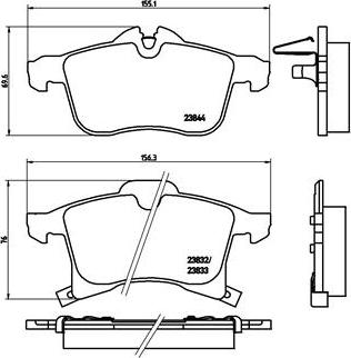 Brembo P 59 045 - Set placute frana,frana disc aaoparts.ro