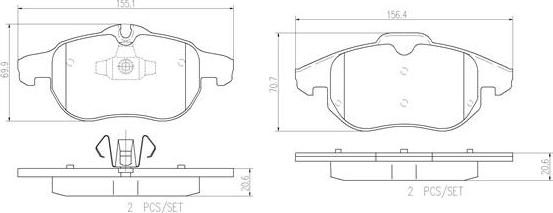 Brembo P59043N - Set placute frana,frana disc aaoparts.ro