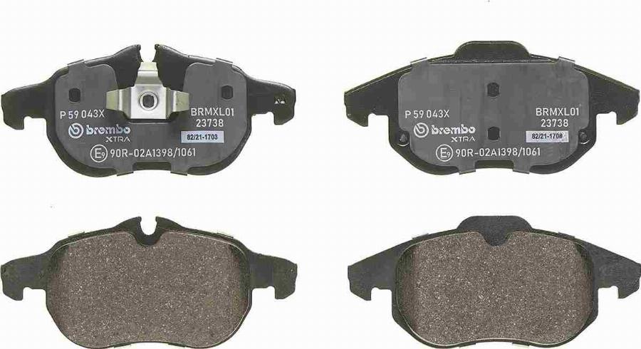 Brembo P 59 043X - Set placute frana,frana disc aaoparts.ro