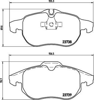 Brembo P 59 043 - Set placute frana,frana disc aaoparts.ro