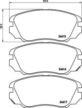 Brembo P 59 054 - Set placute frana,frana disc aaoparts.ro