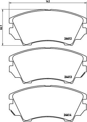 Brembo P 59 055 - Set placute frana,frana disc aaoparts.ro